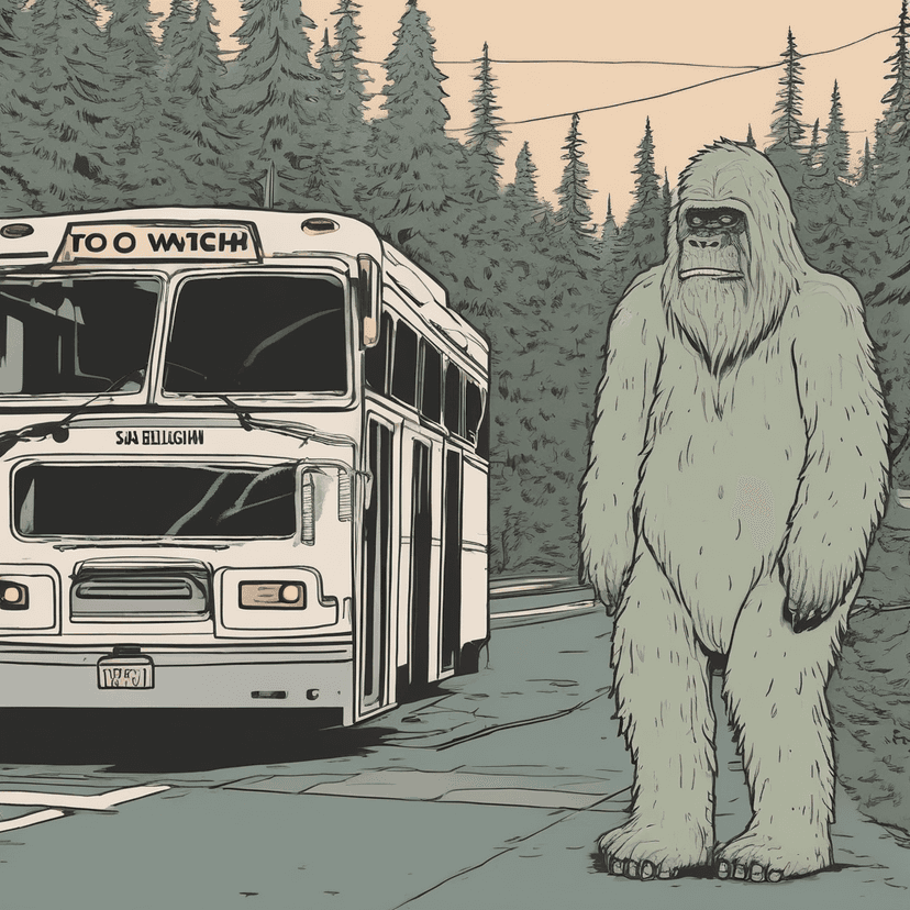 Bus is here. Phone's dead. Can't prove it.